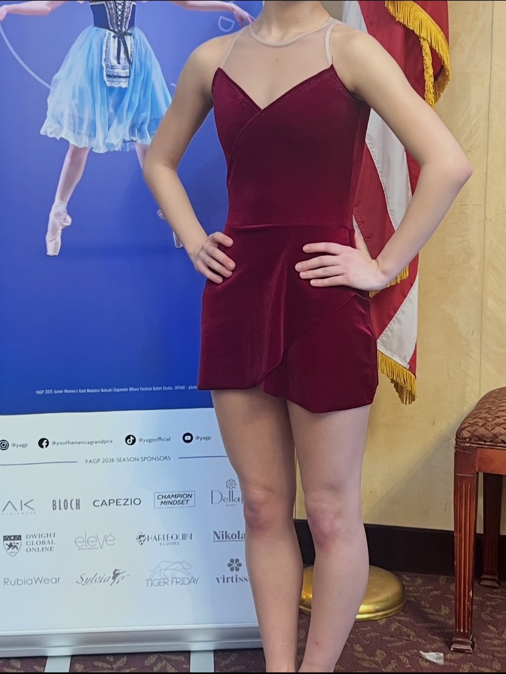 Velvet Burgundy Dance costume